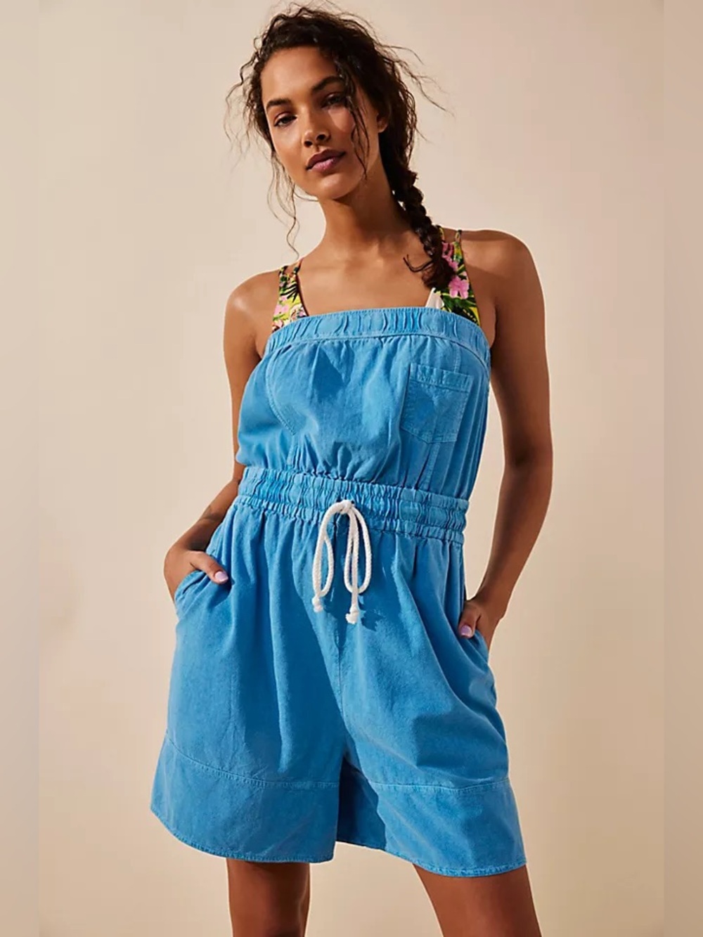 Free‎ People Beach Akoi Blue Tube Romper Size Extra Small